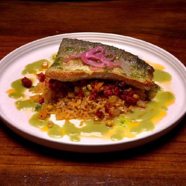 Salmon Succotash.
