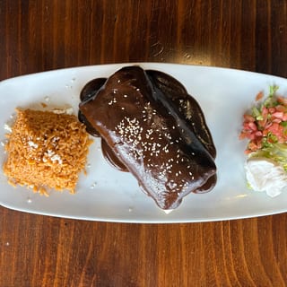 Patricia's mole Burrito